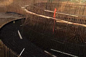 莱芜砼烟囱新建施工现场