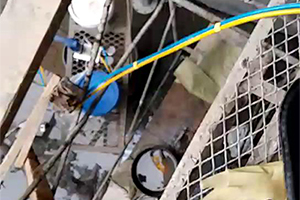 莱芜地铁堵漏施工现场